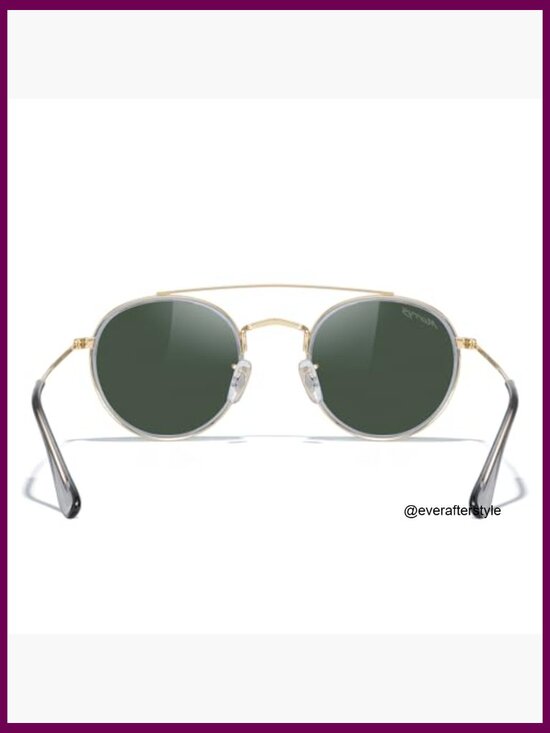 Retro Round Polarized Sunglasses Metal Frame Double Bridge Unisex main image 7